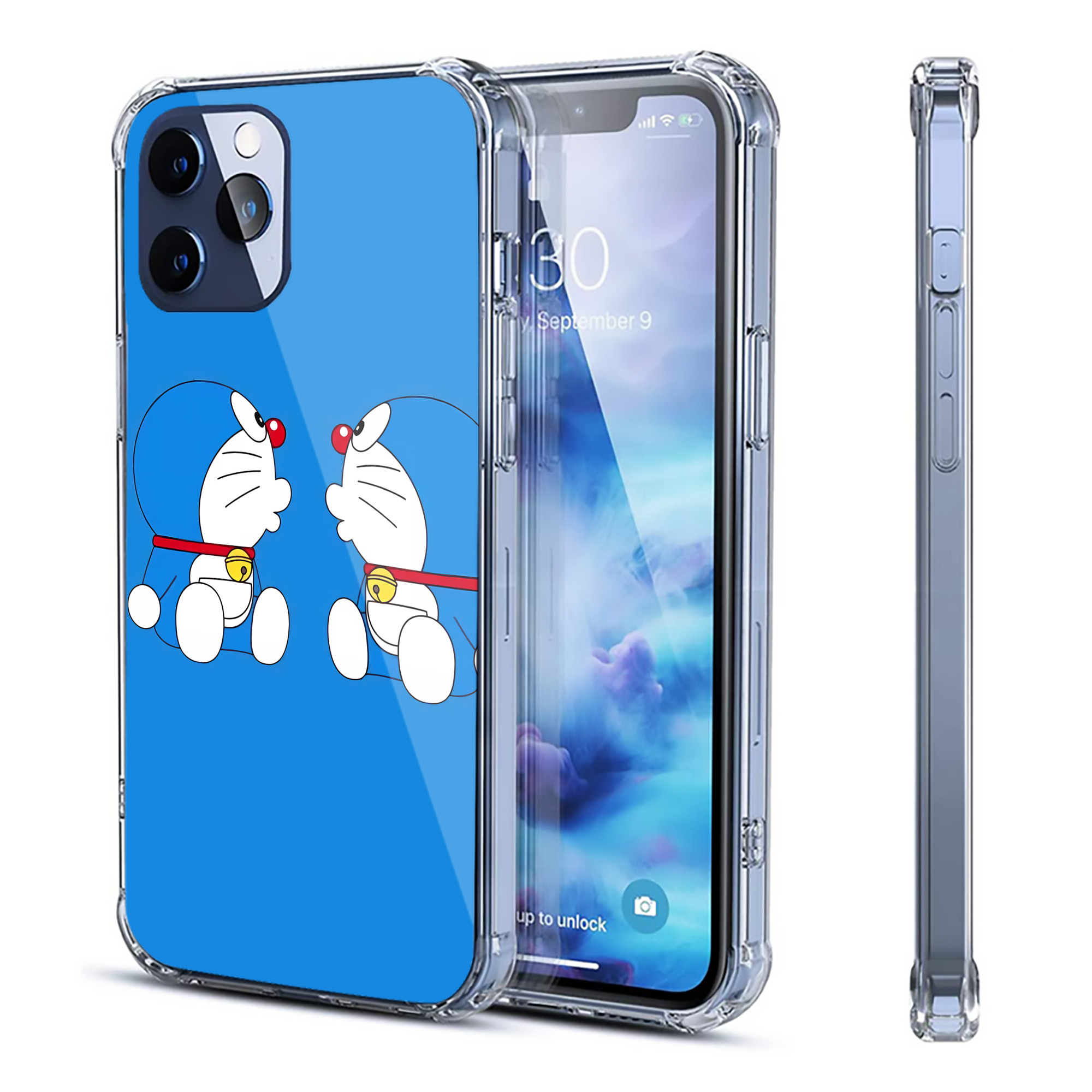（画像用） ドラえもん Doraemon 【iPhone 12シリーズ対応】透明スマホケース（クリアソフトケース）